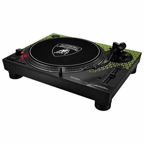Tocadiscos Technics SL-1200M7PEG Edición Lamborghini - Tracción Directa, Motor Sin Núcleo, 3 Velocidades, Iluminador LED, Verde