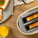 Cecotec Grille-pain vertical Toast&Taste 1000 Retro Double Beige