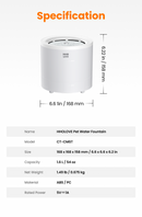 HHOLOVE Fontaine à eau pour chat