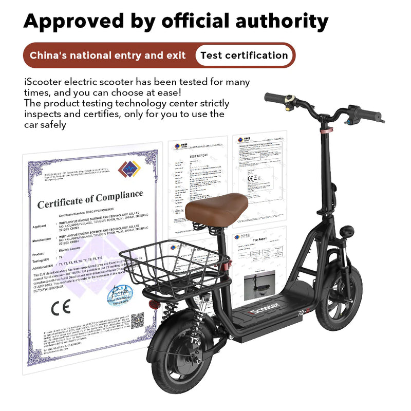 Iscooter i12 Trottinette Electrique avec siège