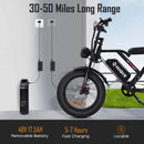 HiQiS S8 – Vélo électrique fat bike 20 pouces avec porte-bagages