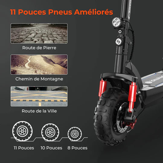 Isinwheel GT2 Trottinette Electrique Tout Terrain 1000W Enfant