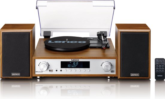 Lenco Set stereo hifi platenspeler - Hout