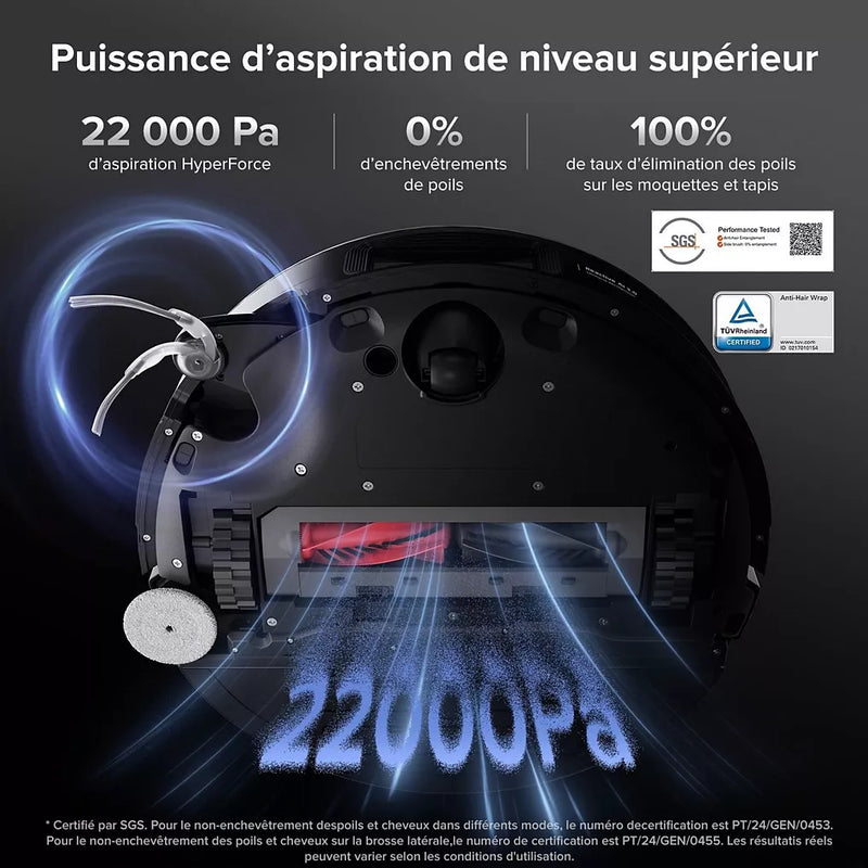 ROBOROCK Aspirateur Robot Saros 10 R&D System Noir
