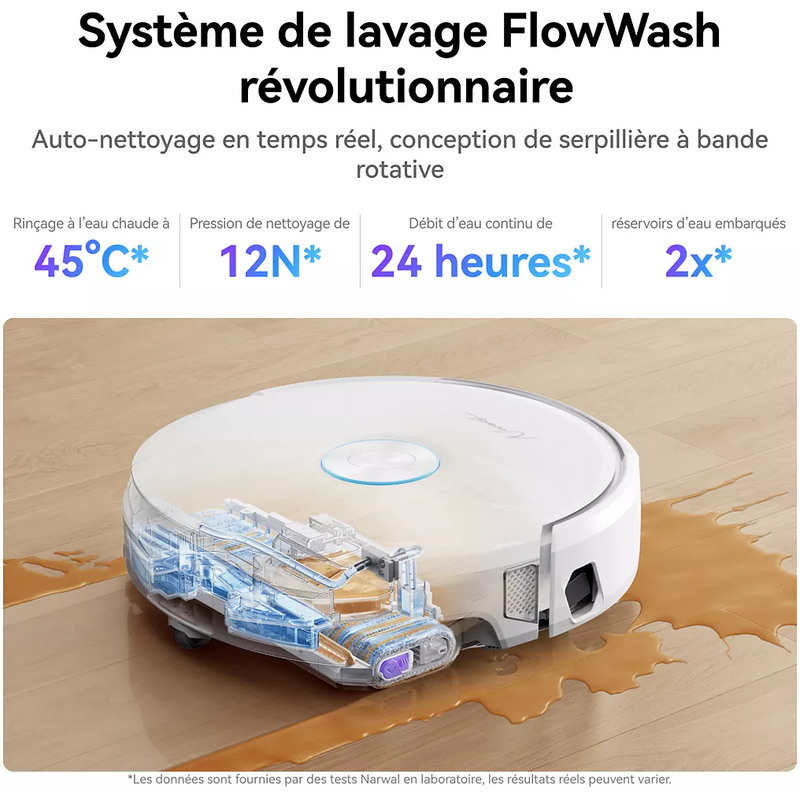 Narwal Aspirateur Robot Flow avec kit de raccordement à l'eau