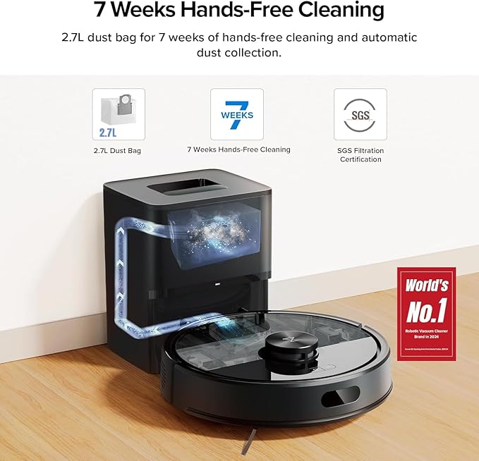 ROBOROCK Aspirateur Robot Q7 TF+ Noir