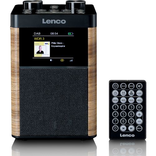 Lenco Radio DAB+ FM rechargeable avec BT - Noir et bois - EXPERTISE