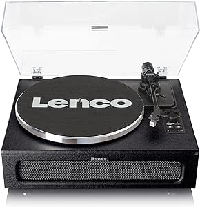 Lenco Platine Bluetooth 4 enceintes intégrées - Noir