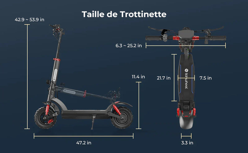 Isinwheel GT2 Trottinette Electrique Tout Terrain 1000W Enfant