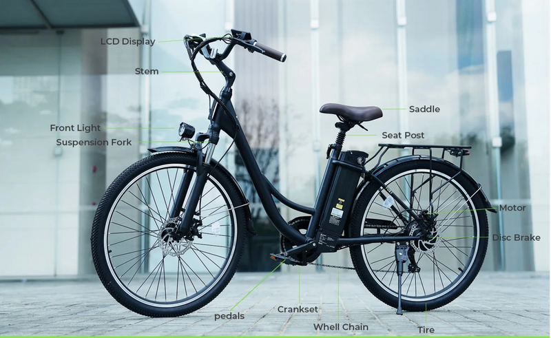 Isinwheel U2 Vélo Electrique de Ville Noir