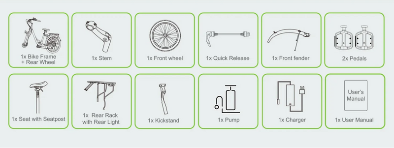 Isinwheel U2 Vélo Electrique de Ville Blanc