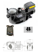 EMAUX Pompe à Vitesse Variable Superpower SPV 1,5 CV mono connectée Wifi