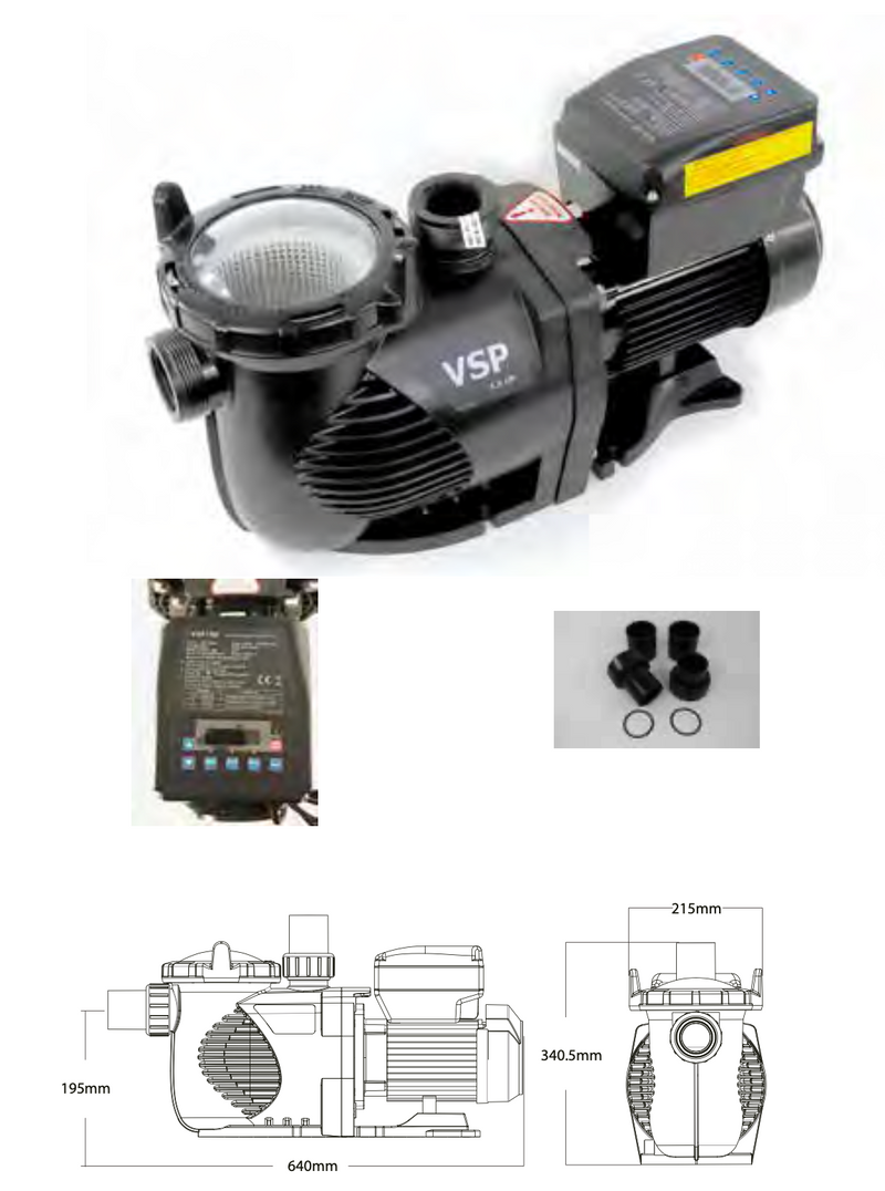 EMAUX Pompe à Vitesse Variable Superpower SPV 1,5 CV mono connectée Wifi