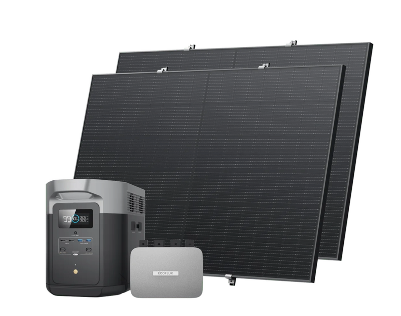 Ecoflow Pack Spécial :  Delta Max 2000 + Micro-onduleur 800W + 2x panneaux solaires rigides (400W)