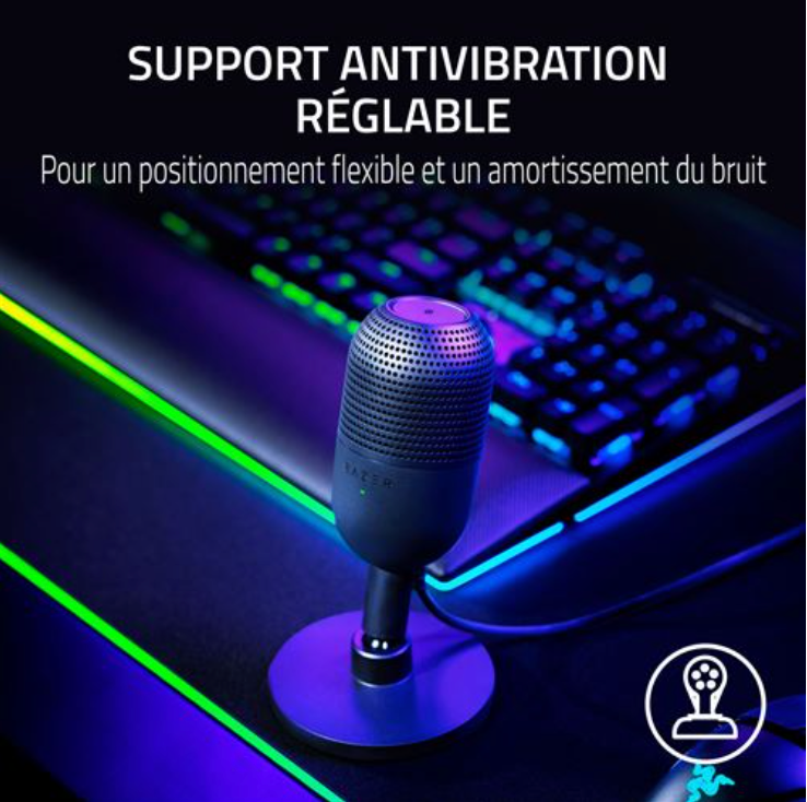 Razer Microphone Gaming Seiren V3 Mini Noir