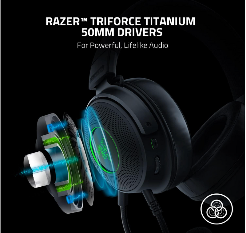 Razer Casque Gaming Kraken V3 Hypersense