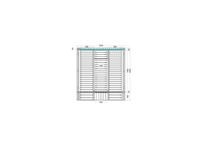 HARVIA SAUNA TONNEAU KASKI 240 PANORAMA CANOPY HRA-080-0234