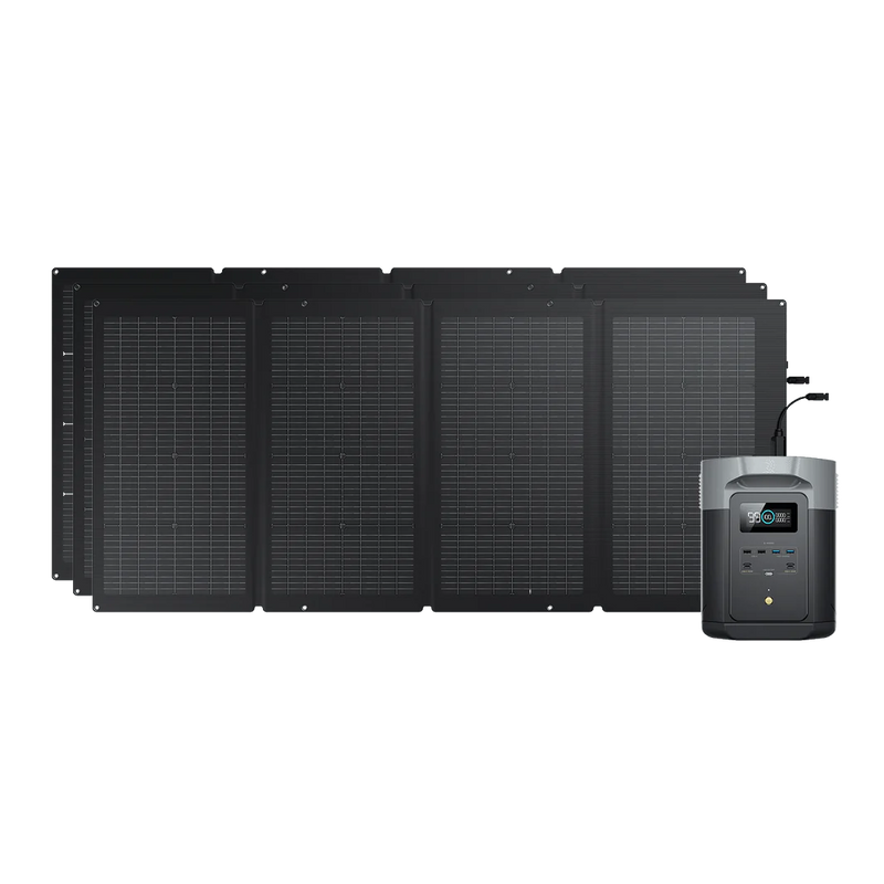 EcoFlow DELTA 2 Max + Panneau solaire portable bifacial 220 W