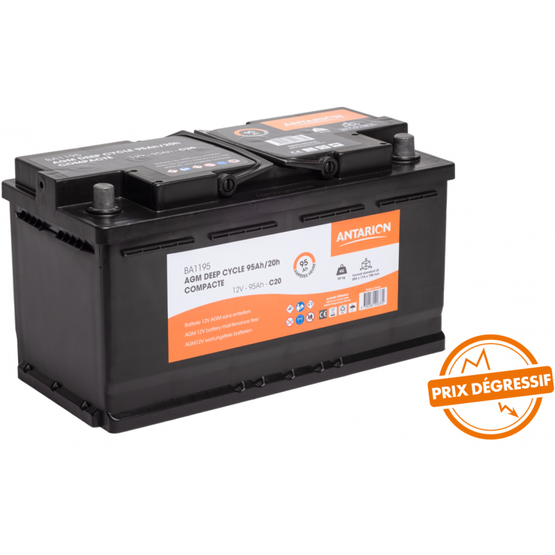 Antarion Batterie AGM 95AH COMPACTE