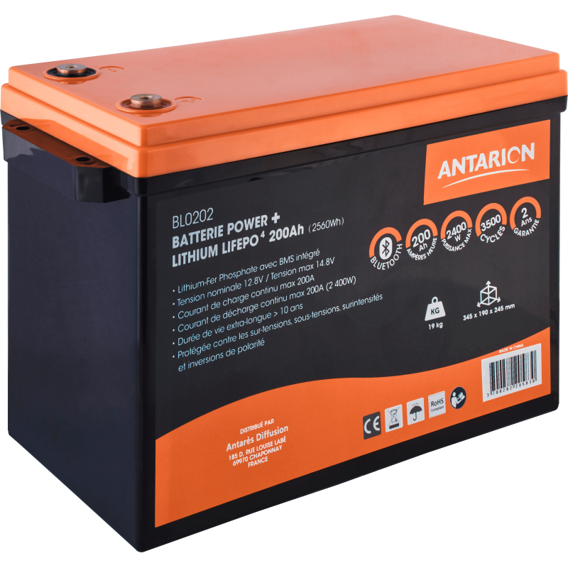 Antarion Batterie LITHIUM POWER + 200Ah