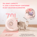 CATLINK Baymax Sakura – Litière autonettoyante rose