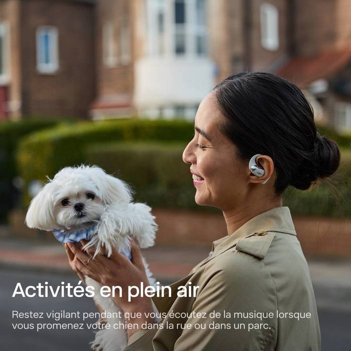Shokz Écouteurs sans fil à Conduction Aérienne OpenFit 2 Plus