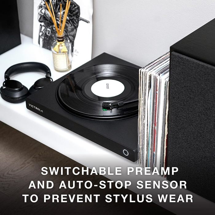 Victrola Platine Vinyle Hi-Res Onyx avec Cellule Audio-Technica AT-VM95E