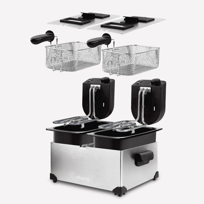 Friteuse double bac 2x3L H.Koenig