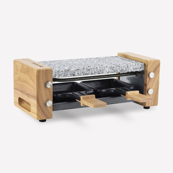 Raclette et pierre à cuire design bois H.Koenig