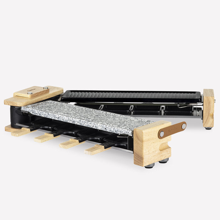 Raclette et pierre à cuire design bois H.Koenig