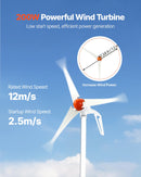 VEVOR Kit d'Énergie Éolienne et Solaire 12 V 400 W, 2 Panneaux Solaires Monocristallins 100 W, avec Éolienne 200 W, Contrôleur de Système Hybride MPPT pour Hors Réseau, Camping-car, Bateau, Maison - image 5