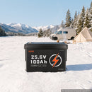 VEVOR Batterie Lithium LiFePO4 24 V 100 Ah 4000+ Cycles BMS 100 A Intégré pour Camping-cars, Moteurs de Pêche Traîne, Systèmes Solaires, Connexion 8P2S, 2560 Wh, Protection contre Basses Températures - image 9