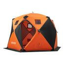 VEVOR Tente Pêche Glace Isolée 6-8 Personnes 3,47x1,74x2,3 m Abri Pop-Up pour Hiver, Lac et Étang Gelés, Surface 7,82 m², Tissu 600D 4 Couches, Portable Cubique, avec Ancrages, Cordes, Sac Transport - image 12