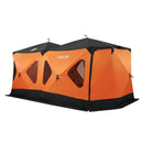 VEVOR Tente Pêche Glace Isolée 8-10 Personnes 4,11x2,3x2,3 m Abri Pop-Up pour Hiver, Lac et Étang Gelés, Surface 10,7 m², Tissu 600D 4 Couches, Portable Cubique, avec Ancrages, Cordes, Sac Transport - image 10