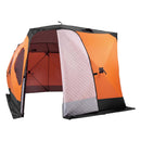 VEVOR Tente Pêche Glace Isolée 8-10 Personnes 4,11x2,3x2,3 m Abri Pop-Up pour Hiver, Lac et Étang Gelés, Surface 10,7 m², Tissu 600D 4 Couches, Portable Cubique, avec Ancrages, Cordes, Sac Transport - image 12