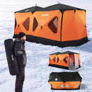 VEVOR Tente Pêche Glace Isolée 8-10 Personnes 4,11x2,3x2,3 m Abri Pop-Up pour Hiver, Lac et Étang Gelés, Surface 10,7 m², Tissu 600D 4 Couches, Portable Cubique, avec Ancrages, Cordes, Sac Transport - image 2