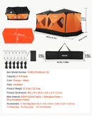 VEVOR Tente Pêche Glace Isolée 8-10 Personnes 4,11x2,3x2,3 m Abri Pop-Up pour Hiver, Lac et Étang Gelés, Surface 10,7 m², Tissu 600D 4 Couches, Portable Cubique, avec Ancrages, Cordes, Sac Transport - image 8