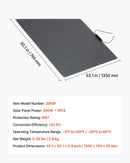 VEVOR Panneau Solaire Monocristallin Semi Flexible 200 W Panneau Solaire Souple Rendement 21,9 % Chargeur Hors Réseau pour Surfaces Courbes Bateau, Camping-car, Voiture, avec Sortie MC4, Étanche IP67 - image 8