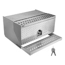 VEVOR Coffre à outils à marchepied pour semi-remorque, 760 x 750 x 400 mm, boîte à outils robuste en aluminium, coffre de rangement étanche pour entrée de cabine, avec serrure à poignée en T et clés