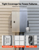 VEVOR Coffret Électrique Étanche Extérieur IP65, Boitier Électrique Mural en Acier Inoxydable, 40x20x50 cm, avec Thermostat, Ventilateur, Capot de Protection, Porte à Clés, Montage Mural ou sur Poteau - image 6