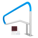 VEVOR Rampe Piscine, 1395 x 810 mm, Main Courante Piscine Acier Inoxydable avec Plaque de Base, Barre d'Appui de Sécurité Antirouille, Accessoires, pour Piscines, Intérieur, Extérieur, Terrasses, Spas