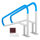 VEVOR Rampe Piscine, 1395x810 mm, Main Courante Piscine Acier Inoxydable avec Plaque de Base, 2PCS Barre d'Appui Sécurité Antirouille, Accessoires, pour Piscines, Intérieur, Extérieur, Terrasses, Spas