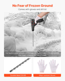 VEVOR Marqueurs d'Allée Lot de 500 Piquets à Neige 8 x 1220 mm Fibre de Verre Réflecteurs Grande Visibilité Bande Réfléchissante, avec Foret en Acier 30 cm, Gants de Protection, pour Parkings, Allées - image 6