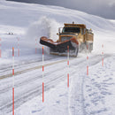 VEVOR Marqueurs d'Allée Lot de 500 Piquets à Neige 8 x 1220 mm Fibre de Verre Réflecteurs Grande Visibilité Bande Réfléchissante, avec Foret en Acier 30 cm, Gants de Protection, pour Parkings, Allées - image 9