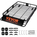 VEVOR Porte-Bagage pour Voiture 1630×990×152 mm Extensible 90,7 kg Panier de Toit en Acier Galerie de Toit Universelle Aérodynamique pour Transporter Vélos Matériels de Camping SUV Véhicules Voyage - image 2