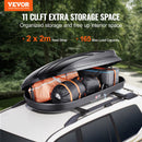 VEVOR Coffre de Toit 340 L, Porte-Bagages de Toit Coque Rigide en ABS, avec Ouverture Double-Face 2 Sangles Renforcées, Aérodynamique, pour la Plupart des Barres Transversales, Voiture, SUV, Noir - image 3