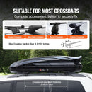 VEVOR Coffre de Toit 340 L, Porte-Bagages de Toit Coque Rigide en ABS, avec Ouverture Double-Face 2 Sangles Renforcées, Aérodynamique, pour la Plupart des Barres Transversales, Voiture, SUV, Noir - image 4