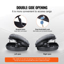 VEVOR Coffre de Toit 340 L, Porte-Bagages de Toit Coque Rigide en ABS, avec Ouverture Double-Face 2 Sangles Renforcées, Aérodynamique, pour la Plupart des Barres Transversales, Voiture, SUV, Noir - image 5