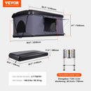 VEVOR Tente de Toit Rigide Capacité 2-3 Personnes, Tente de Camping pour Véhicules Imperméable, avec Échelle Télescopique, Matelas Épais et Coupe-Vent, pour Jeep SUV Pick-up Camion Voitures, Voyage - image 8