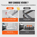 VEVOR Panier à Bagages sur Attelage 1270 x 750 x 220 mm Porte-Bagages d'Attelage en Aluminium Capacité de Charge 226,8 kg Plateforme sur Attelage Rampe Pliable pour Cargaison Arrière Camion SUV Voyage - image 6